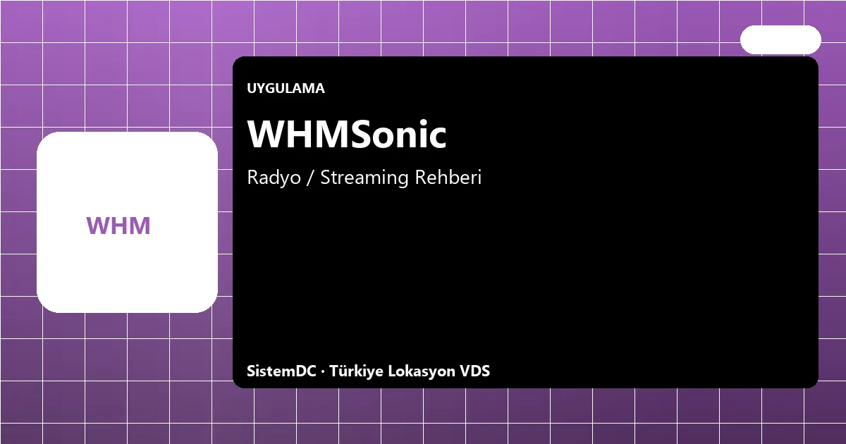 WHMSonic VDS Kurulum Rehberi...